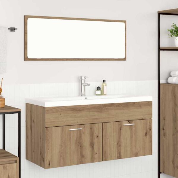 Badezimmerschrank Wandmontiert Artisan-Eiche 100 x 38,5 x 46 cm