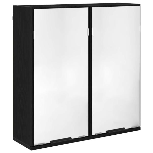 Badezimmermöbel-Set 3 stk. Schwarz Eichen-Optik
