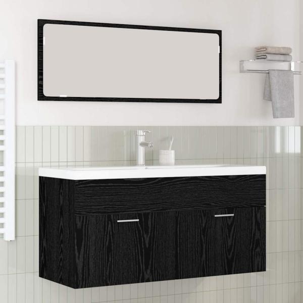 ARDEBO.de - Badezimmerschrank Schwarz Eichen-Optik 100 x 38,5 x 46 cm