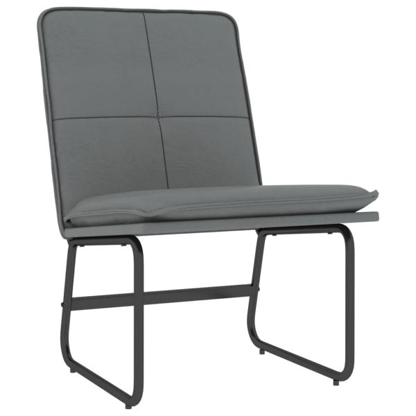 Loungesessel Grau 54x75x76 cm Kunstleder