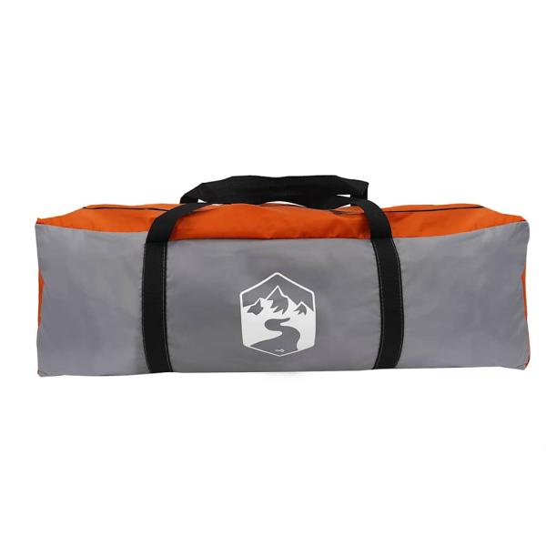 Zelt für 16 Personen Grau und Orange 680 x 510 x 210 cm
