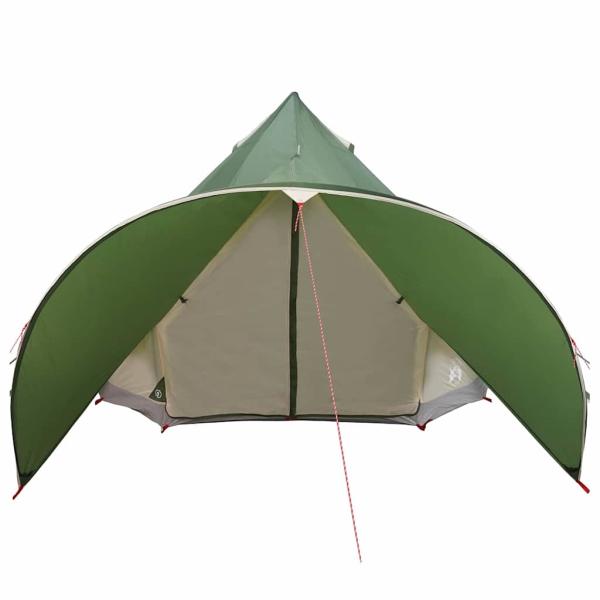 Teepee Zelt mit Dach Grün und Grau 600 x 600 x 347 cm