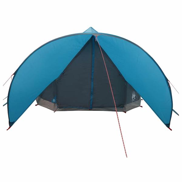 ARDEBO.de - Teepee Zelt mit Dach Blau und Grau 600 x 600 x 347 cm