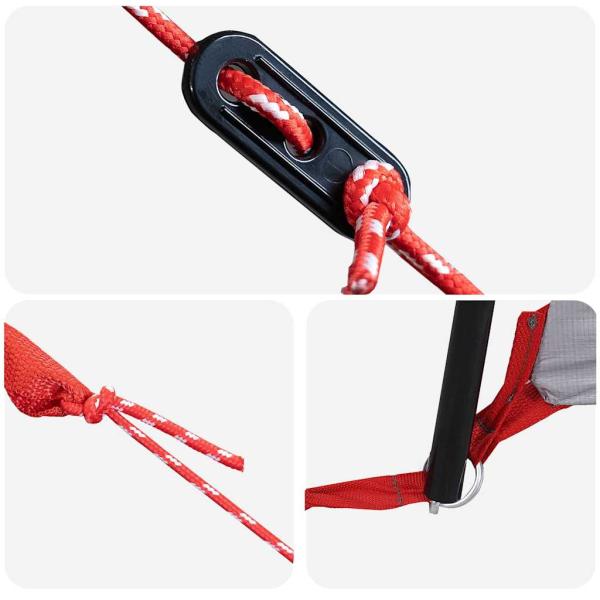 Hütten-Zelt mit Dach Grau und Orange 425 x 396 x 222 cm