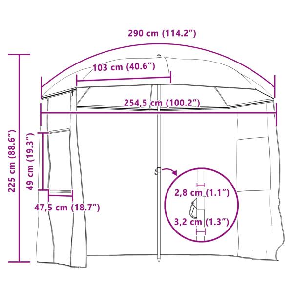 Angel-Regenschirm Gelb-Armee 300 x 240 cm Oxford-Polyester