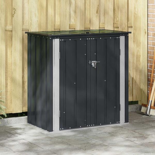 ARDEBO.de - Gartenlagerbox Schwarz 101,5 x 57 x 100,5 cm Stahl
