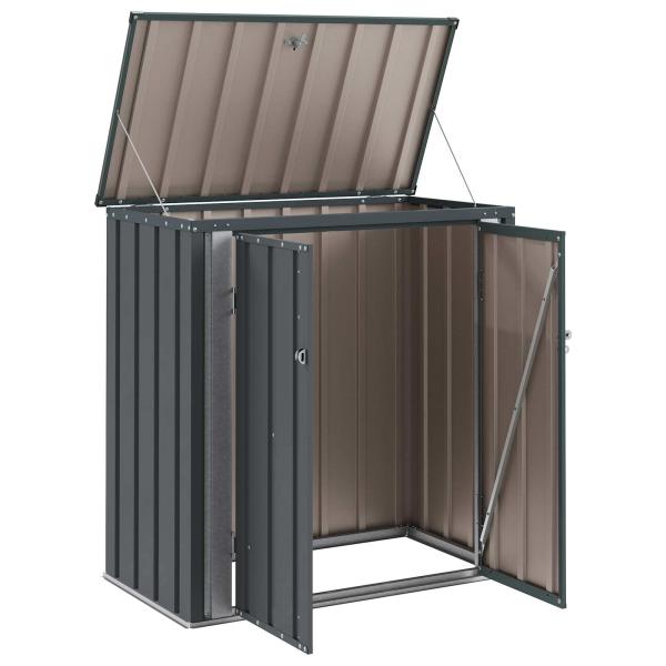 Gartenlagerbox Schwarz 101,5 x 57 x 100,5 cm Stahl