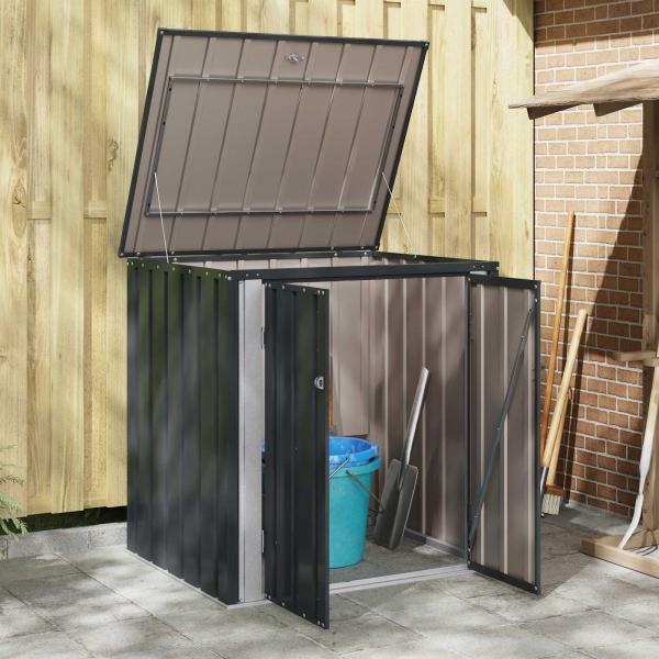 Gartenlagerbox Schwarz 101,5 x 82 x 100 cm Stahl