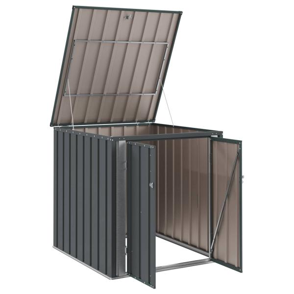 Gartenlagerbox Schwarz 101,5 x 107 x 100 cm Stahl