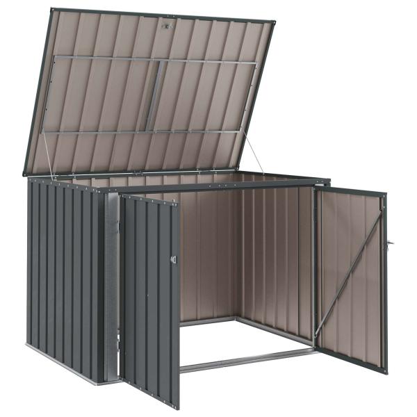 Gartenlagerbox Schwarz 151,5 x 107 x 100 cm Stahl
