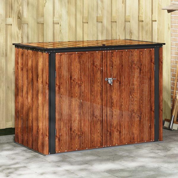 ARDEBO.de - Gartenlagerbox Braun 151,5 x 82 x 110,5 cm Stahl