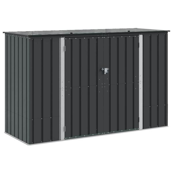 Gartenlagerbox Schwarz 214 x 82 x 132 cm Stahl