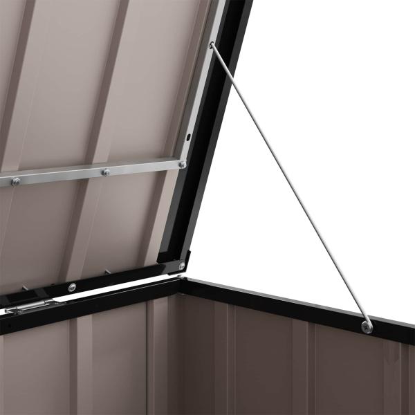 Gartenlagerbox Schwarz 214 x 82 x 132 cm Stahl