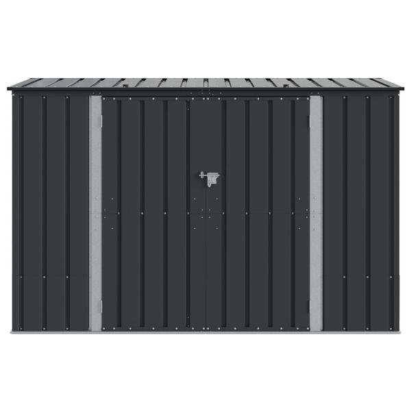 Gartenlagerbox Schwarz 214 x 82 x 132 cm Stahl