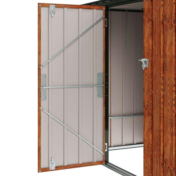 Gartenlagerbox Braun 214 x 82 x 132 cm Stahl