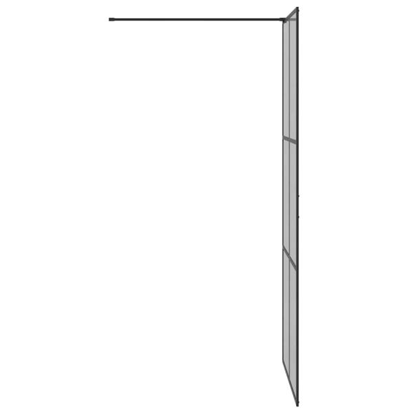 Walk-in Duschwand Schwarz 90 x 195 cm Gehärtetes Glas