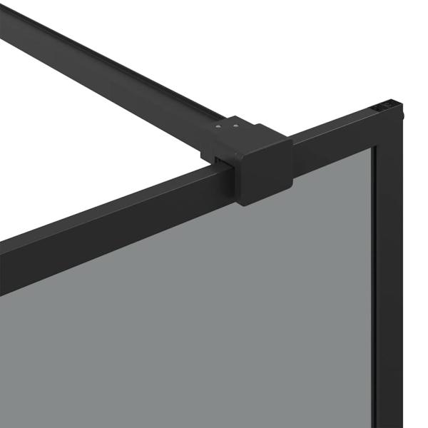 Walk-in Duschwand Schwarz 90 x 195 cm Gehärtetes Glas