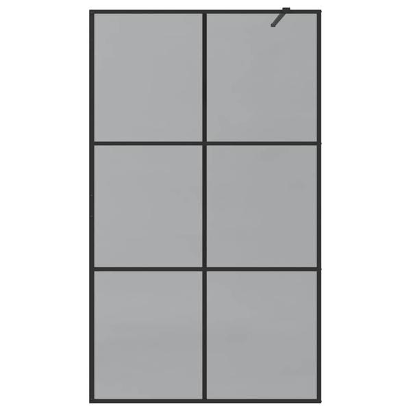 Walk-in Duschwand Schwarz 115 x 195 cm Gehärtetes Glas