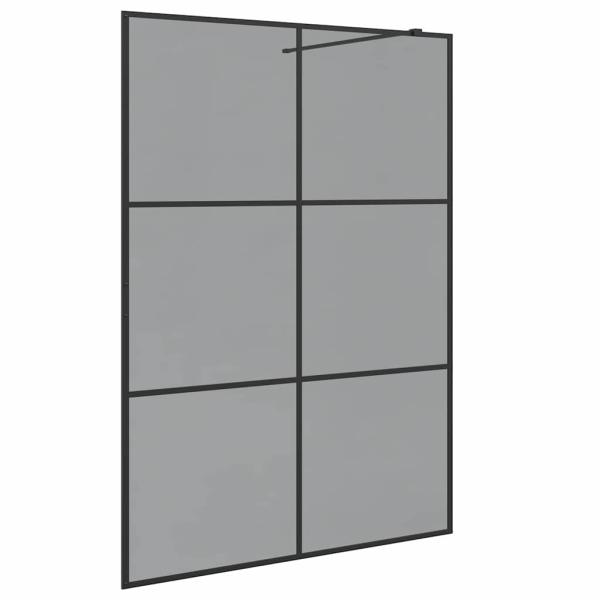 Walk-in Duschwand Schwarz 140 x 195 cm Gehärtetes Glas