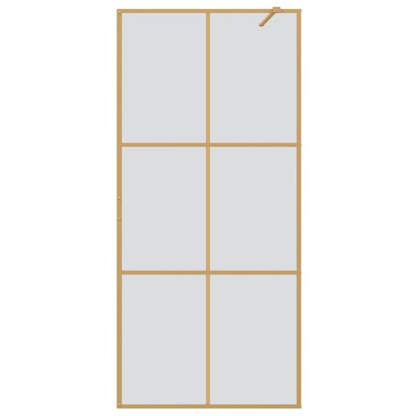 Walk-in Duschwand Gold 90 x 195 cm Gehärtetes Glas