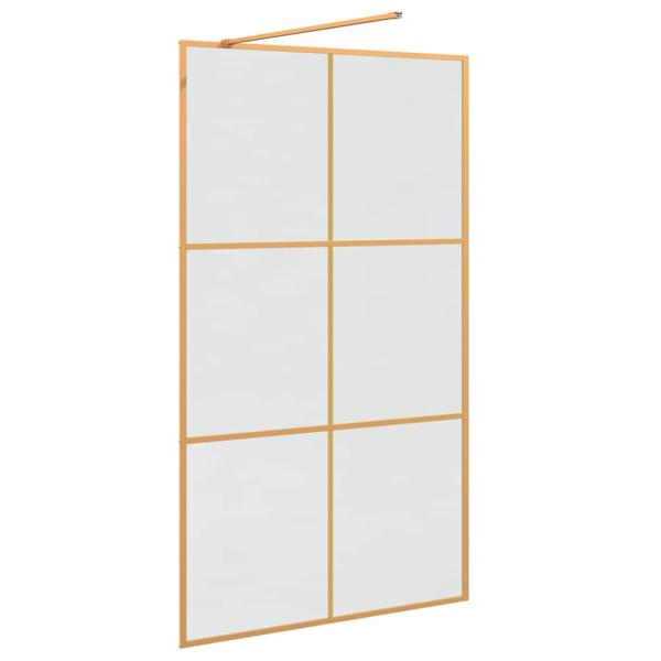 Walk-in Duschwand Gold 115 x 195 cm Gehärtetes Glas