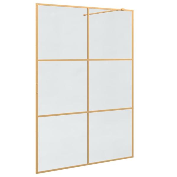 Walk-in Duschwand Gold 140 x 195 cm Gehärtetes Glas