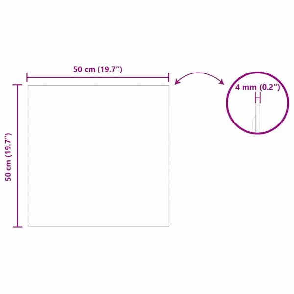 Wandspiegel 50 x 50 cm Gehärtetes Glas