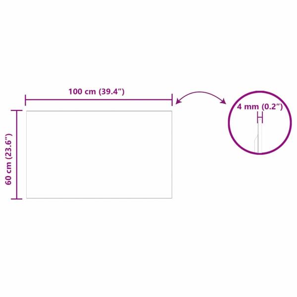 Wandspiegel 100 x 60 cm Gehärtetes Glas