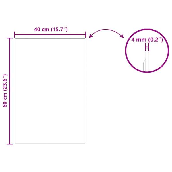 Wandspiegel 40 x 60 cm Gehärtetes Glas