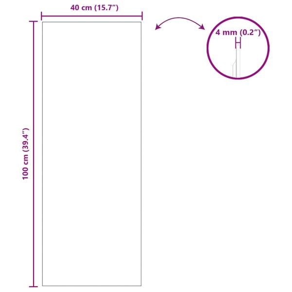 Wandspiegel 40 x 100 cm Gehärtetes Glas