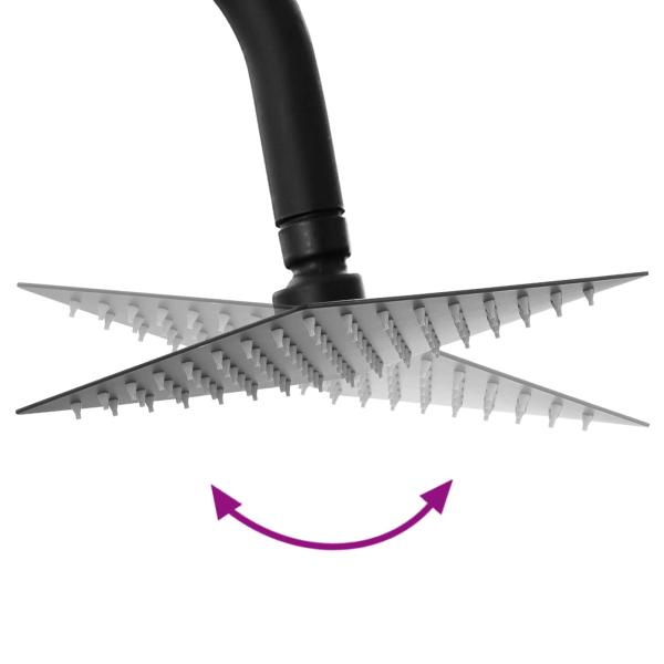 Duschsystem Schwarz 45 x 20 x 96 cm Messing, Sus201 und ABS