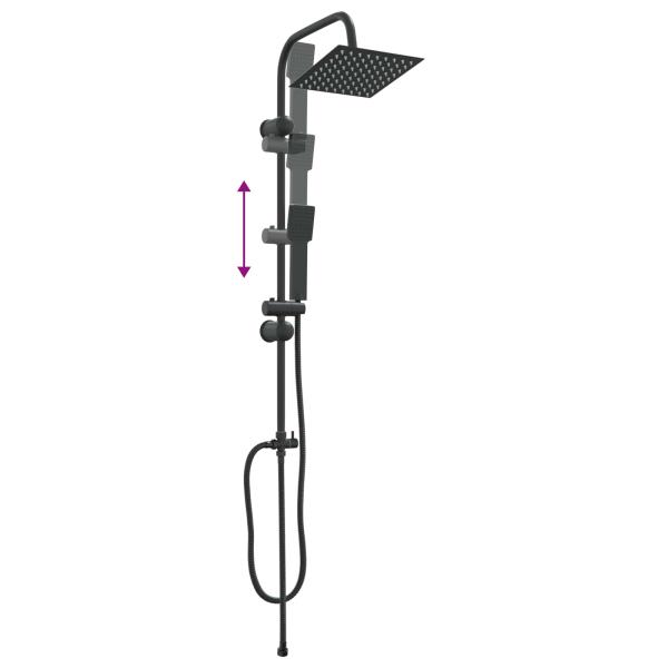 Duschsystem Schwarz 45 x 20 x 96 cm Messing, Sus201 und ABS