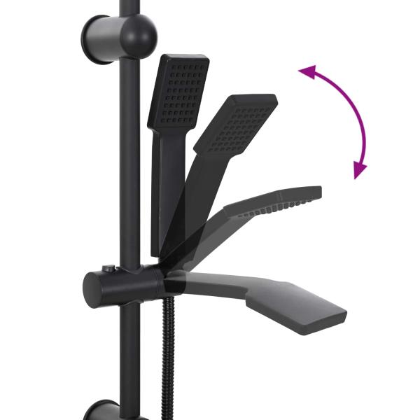 Duschsystem Schwarz 45 x 20 x 96 cm Messing, Sus201 und ABS