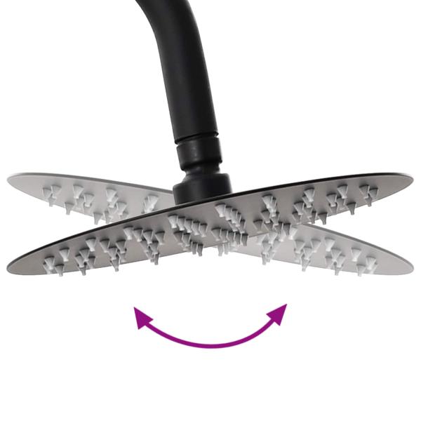 Duschsystem Schwarz 45 x 20 x 96 cm Messing, Sus201 und ABS