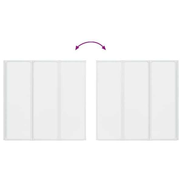 Badewannenbildschirm Matt 120 x 117 cm Aluminium & PP-Paneel