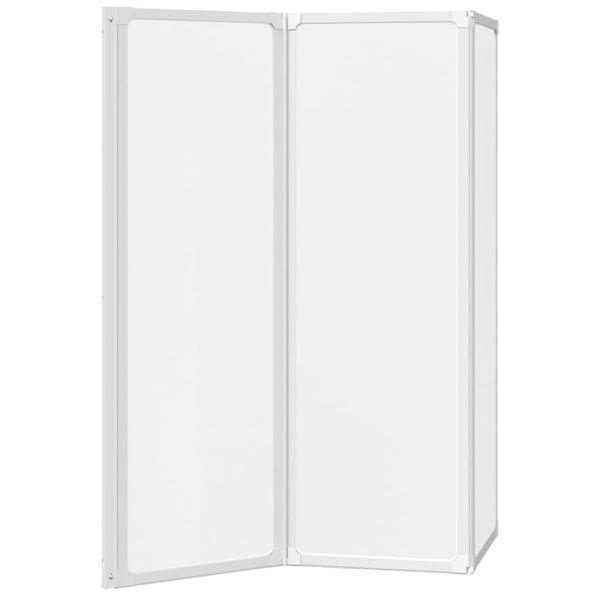 Badewannenbildschirm Matt 120 x 117 cm Aluminium & PP-Paneel