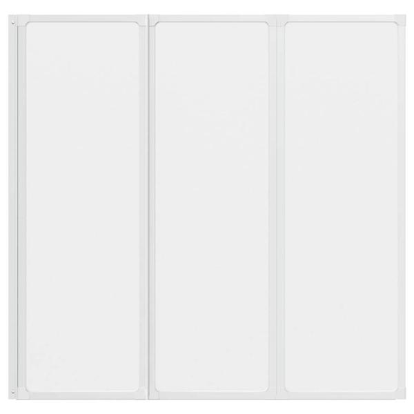 Badewannenbildschirm Matt 120 x 117 cm Aluminium & PP-Paneel