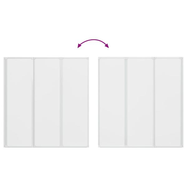 Badewannenbildschirm Matt 132 x 140 cm Aluminium & PP-Paneel