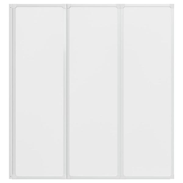 Badewannenbildschirm Matt 132 x 140 cm Aluminium & PP-Paneel