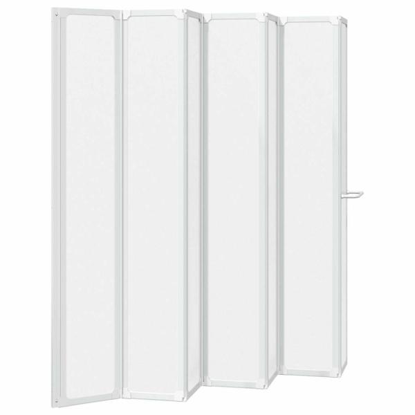 Badewannenbildschirm Matt 168 x 140 cm Aluminium & PP-Paneel