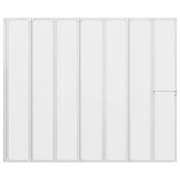 Badewannenbildschirm Matt 168 x 140 cm Aluminium & PP-Paneel