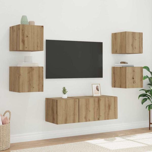 ARDEBO.de - TV-Wandschrank Kunsthandwerk Eiche 30,5 x 35 x 30 cm