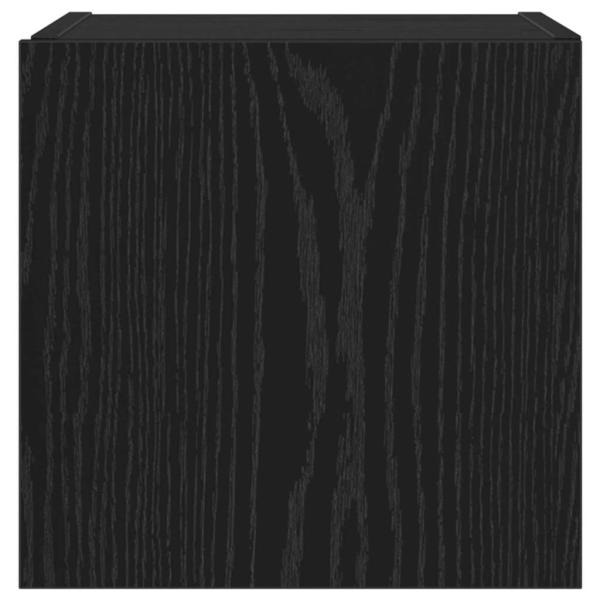 TV-Wandschrank Schwarz Eichen-Optik 30,5 x 35 x 30 cm