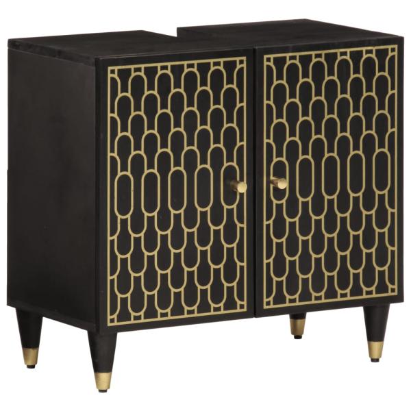 3-tlg. Badmöbel-Set Massivholz Mango