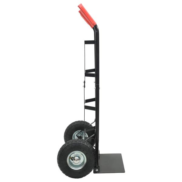 Handwagen Schwarz und Rot 57 x 46 x 113 cm Stahl