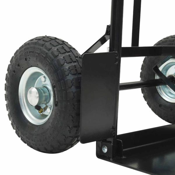 Handwagen Schwarz und Rot 57 x 46 x 113 cm Stahl