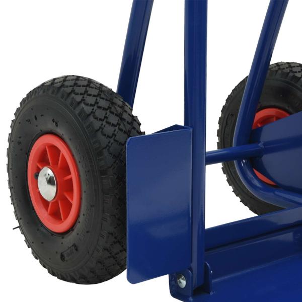 Erweiterbarer Handwagen Blau und Rot 49,5 x 53 x 114 cm Stahl