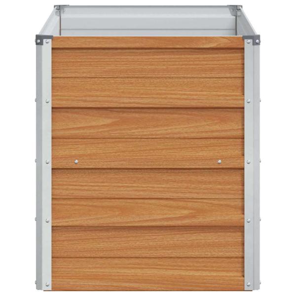 Hochbeet Hellbraun 100 x 40 x 45 cm Verzinkter Stahl