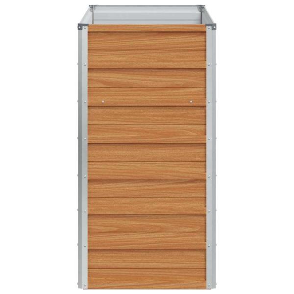 Hochbeet Hellbraun 100 x 40 x 77 cm Verzinkter Stahl
