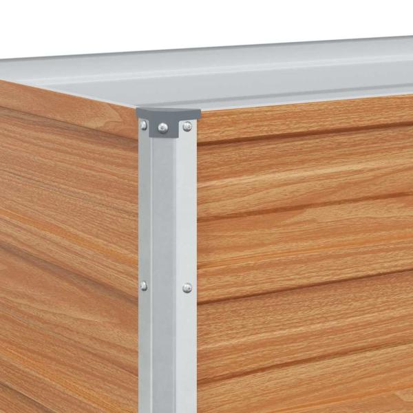 Hochbeet Hellbraun 240 x 40 x 45 cm Verzinkter Stahl